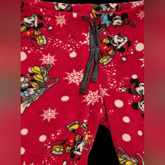 Disney Mickey & Minnie Mouse Lounge Bottoms 11-13  Red & Black - Picture 3 of 6